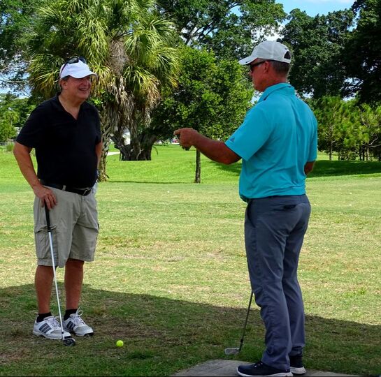 Glen Beaver teaching golf at Commons Park in Royal Palm Beach