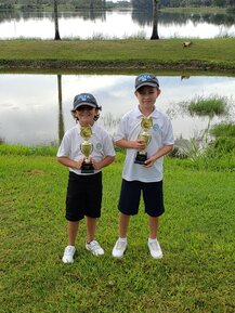 Beaver Golf Students with Okee Gold trophies 2019