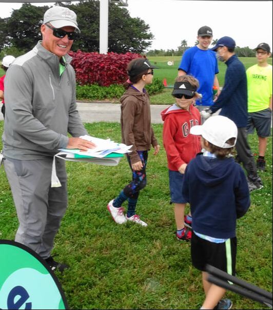 Glen Beaver receives cards from homeschool golf students